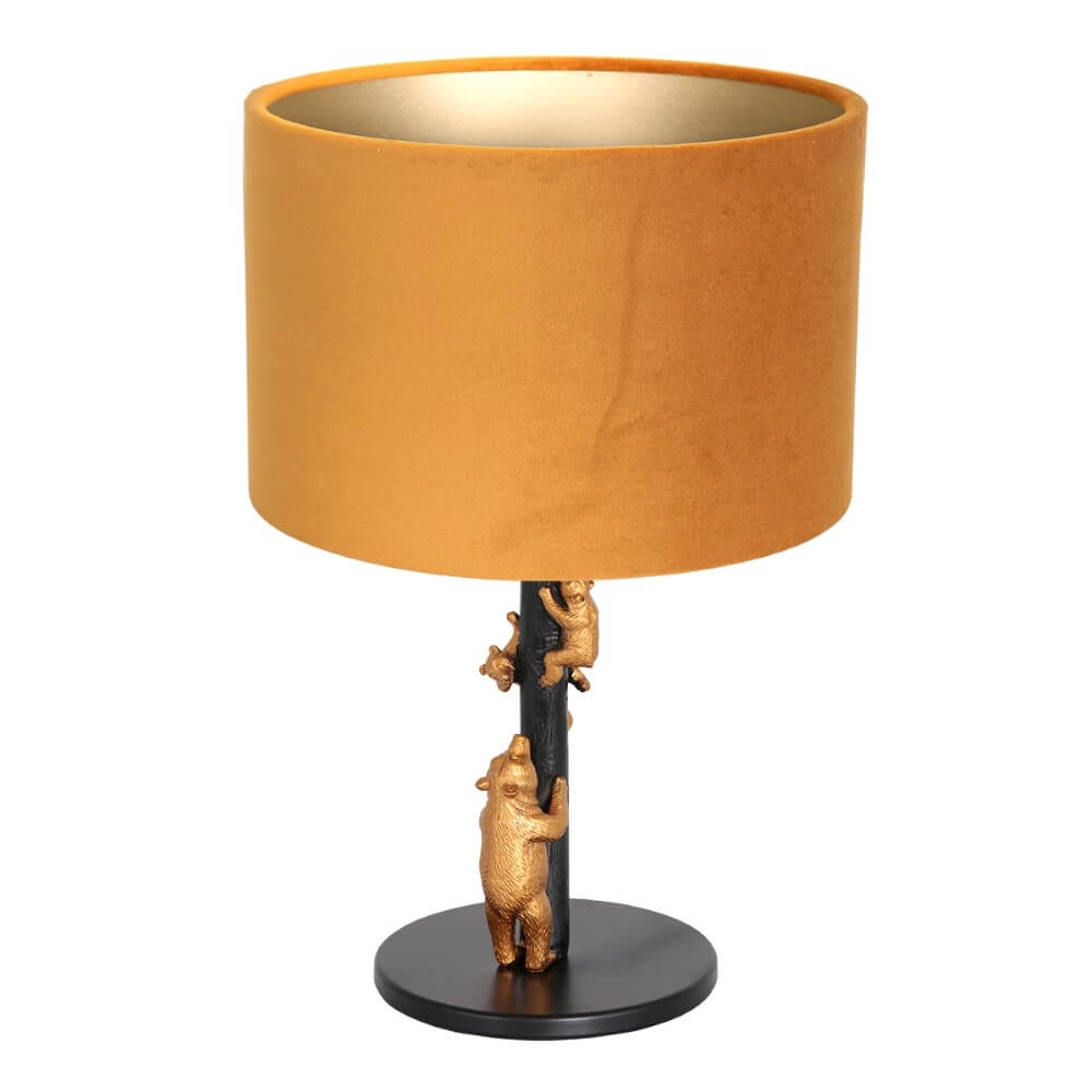 Designer-Tischlampe Animaux mit goldenem Samt