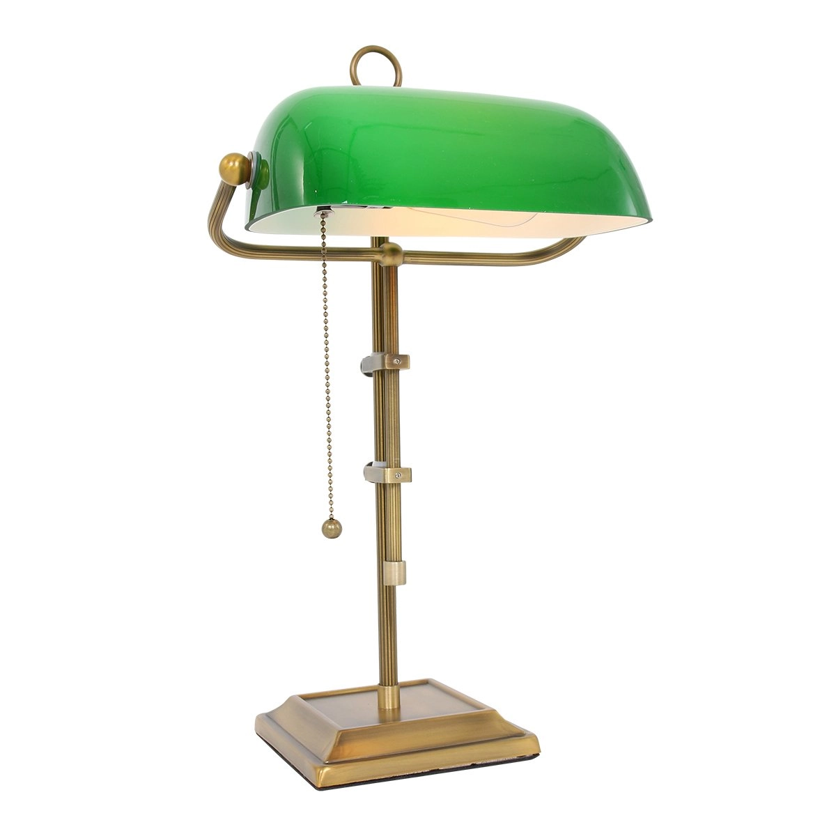 Schreibtischlampe Ancilla gold mit grün