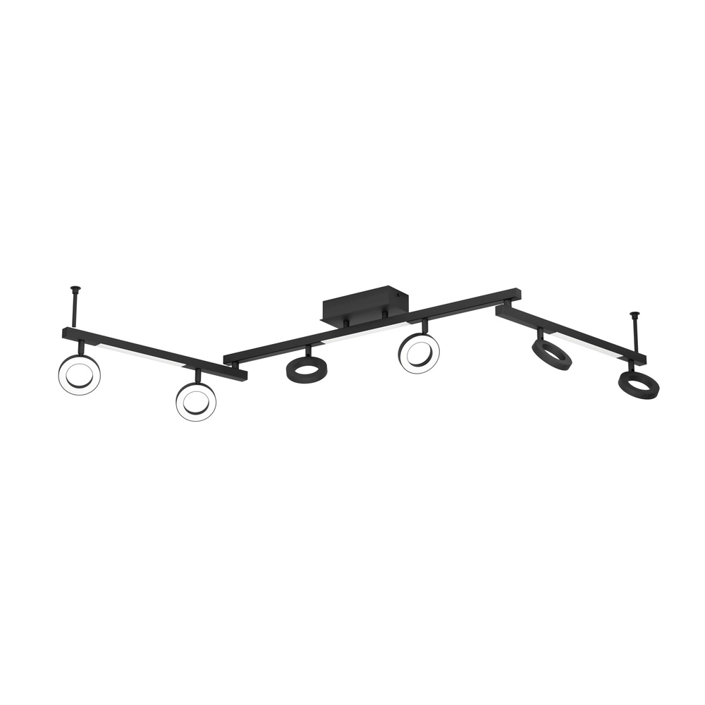 Schwarze LED-Deckenlampe Cardillio 1 160 cm
