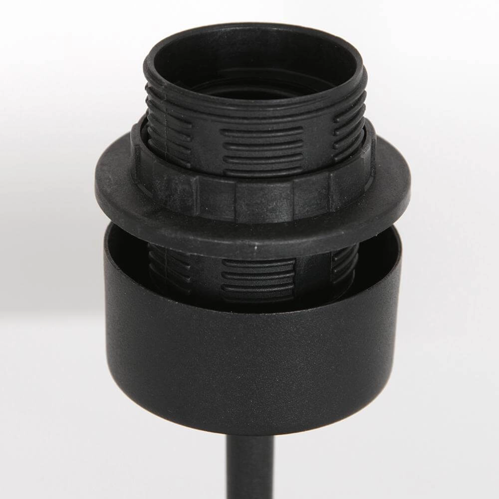 Tischlampe Stang schwarz mit Bambusschirm Steinhauer 8712746172065