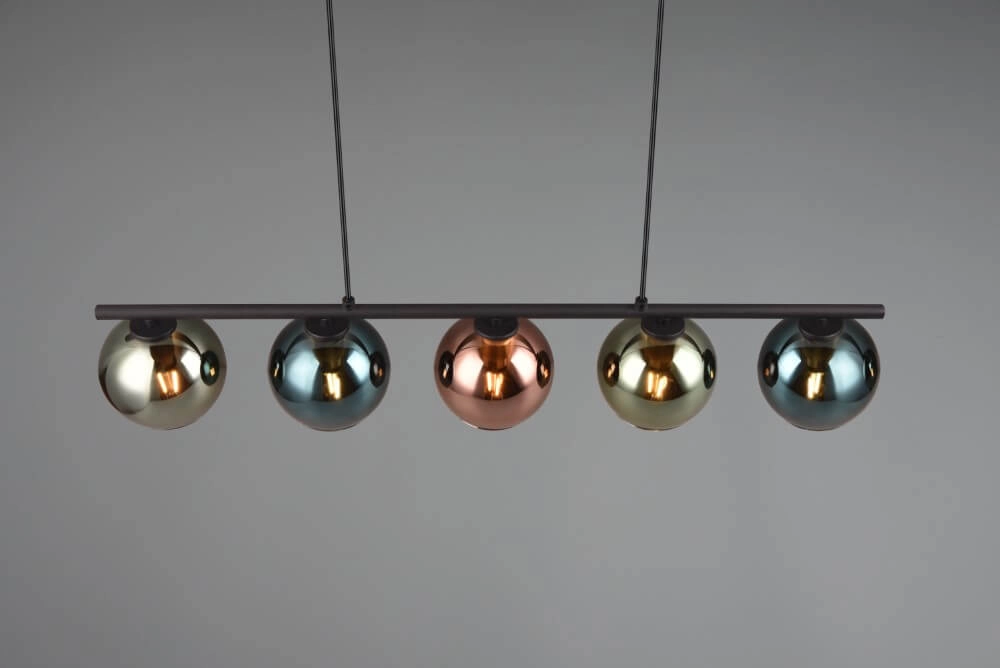 Design-Hängelampe Sheldon schwarz mit Rauchglas Trio 4017807585254