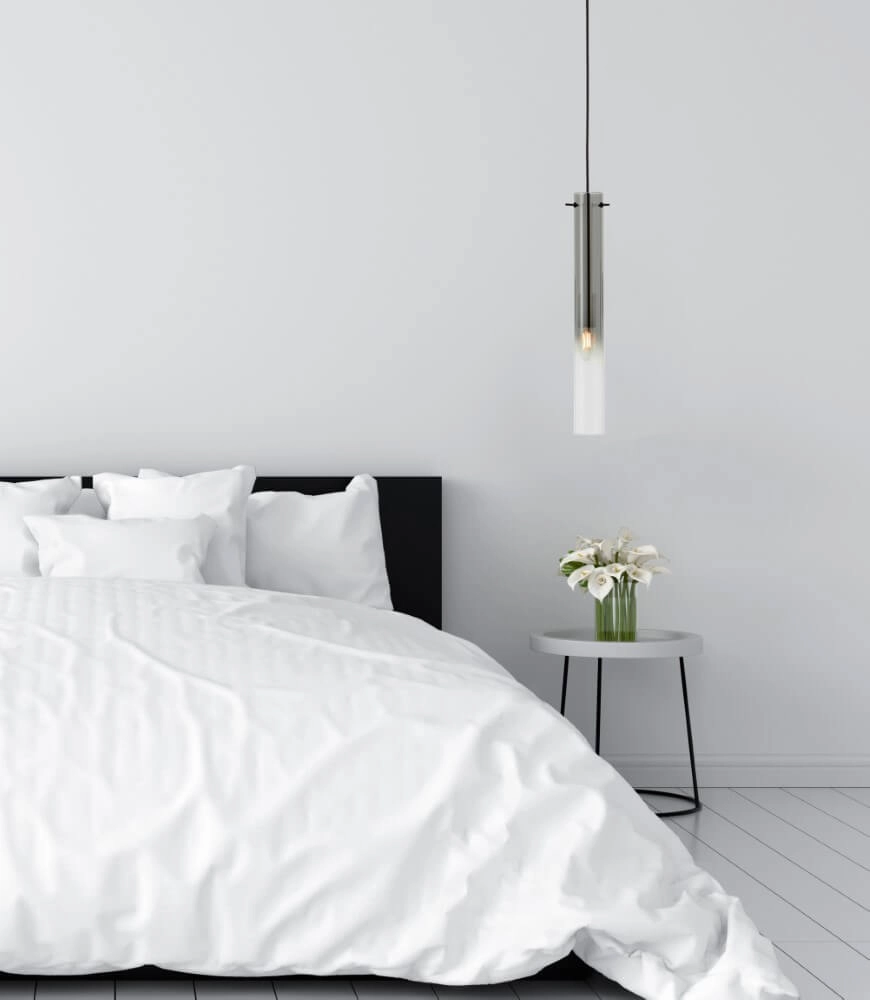 Hängelampe Glasini schwarz mit Rauchglas Brilliant 4004353429552