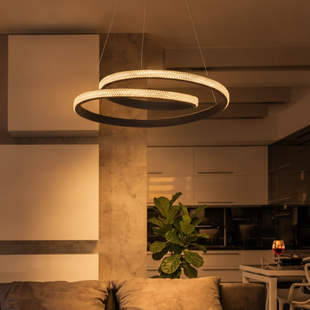 Design-Pendelleuchte Grania schwarz Ø 55cm