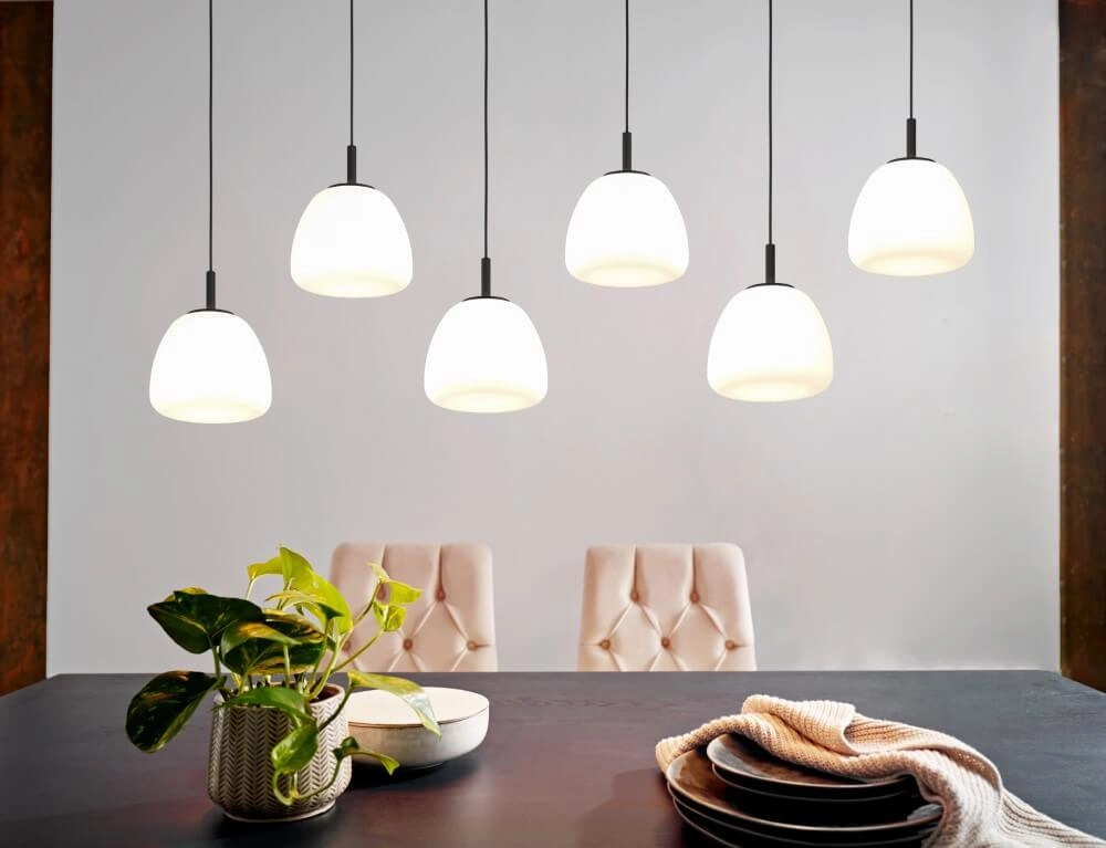 Hängelampe für das Esszimmer Balmes 5x Opalglas Stars of Light 9008606243174