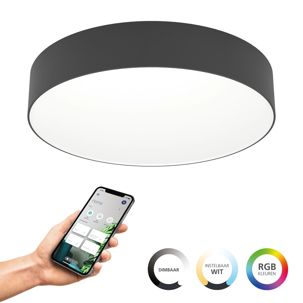 Design-Deckenleuchte Gallizzi-Z smart schwarz Ø 49cm