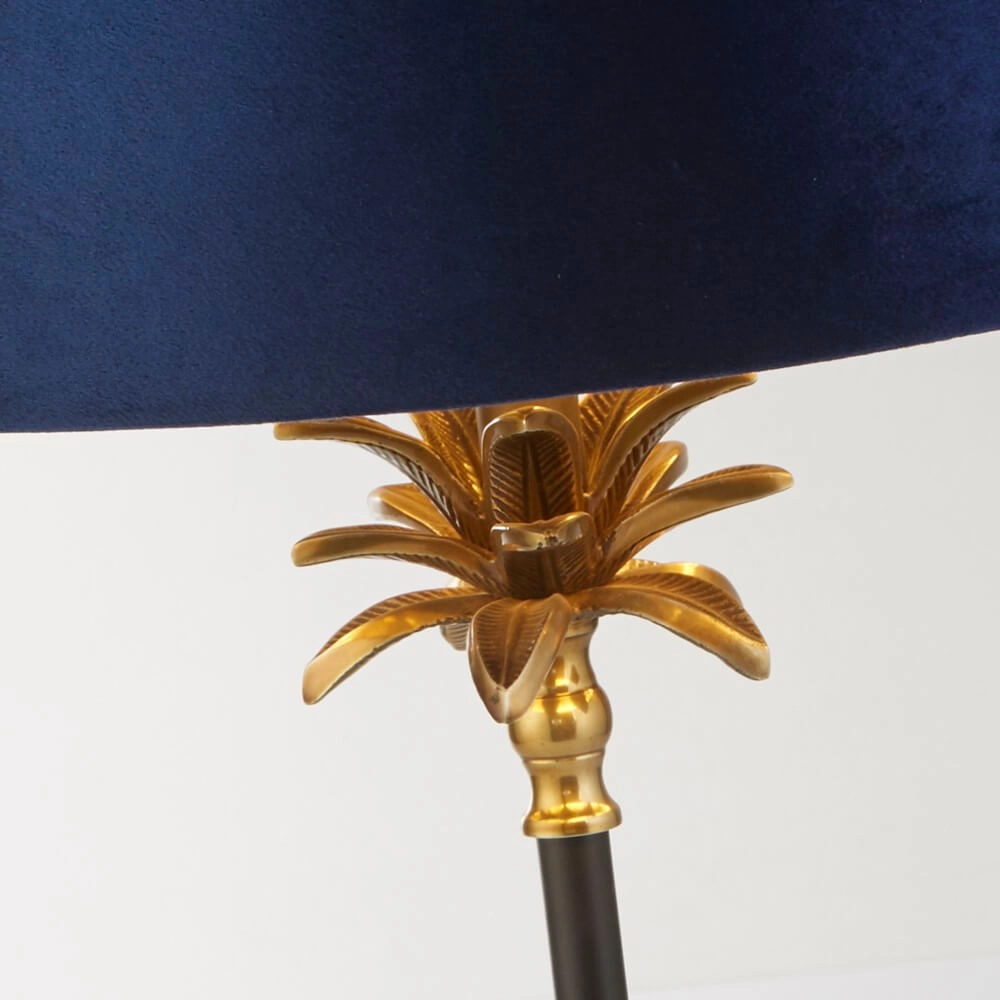 Tischlampe Palm schwarz mit dunkelblau Searchlight 5053423257365