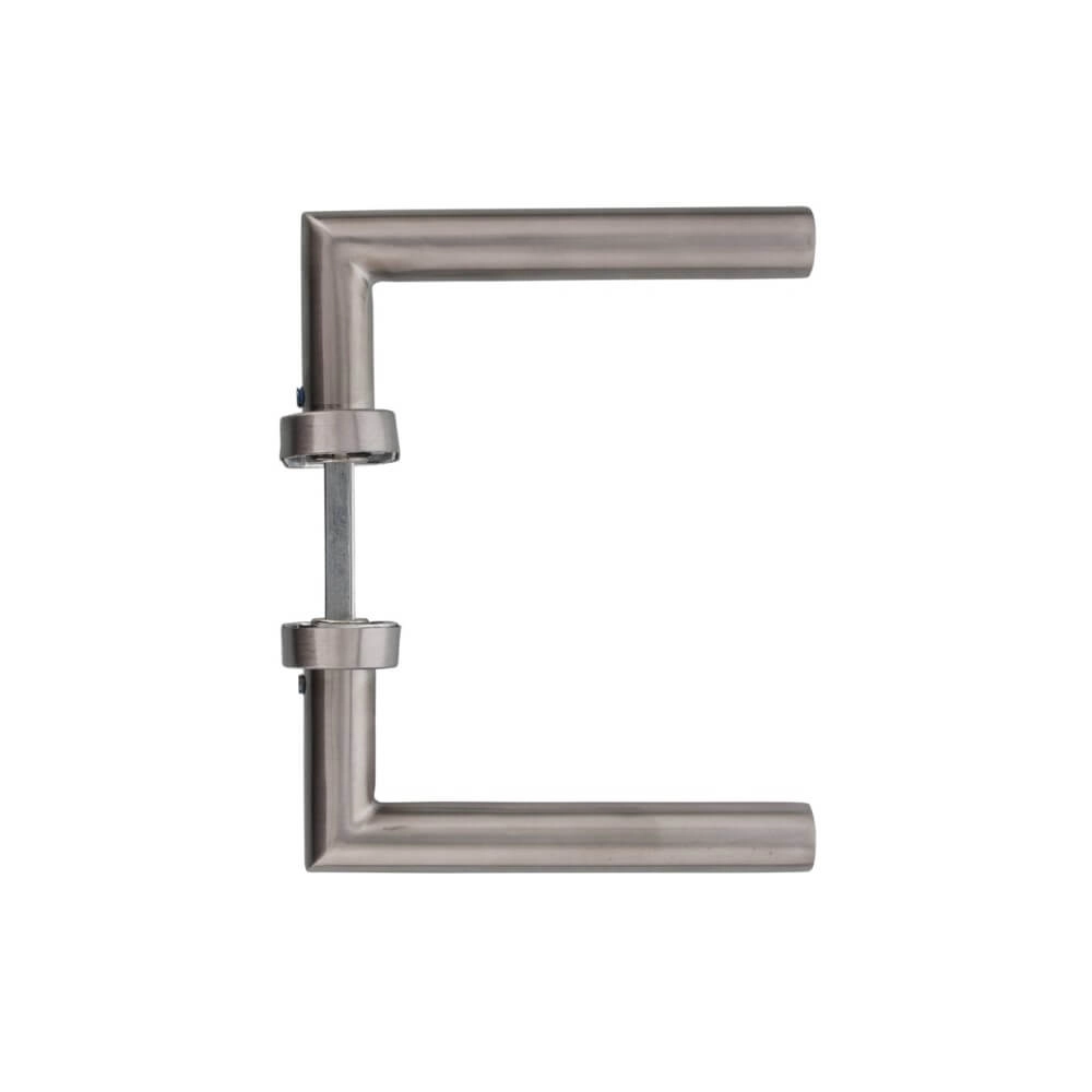 Fester Türgriff Hoek 90 ovale Rosette Edelstahl Intersteel 8714186073643