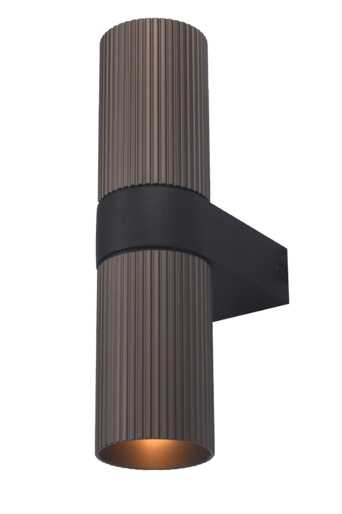 Wand-Spot-Rippen Linea Braun mit Schwarz