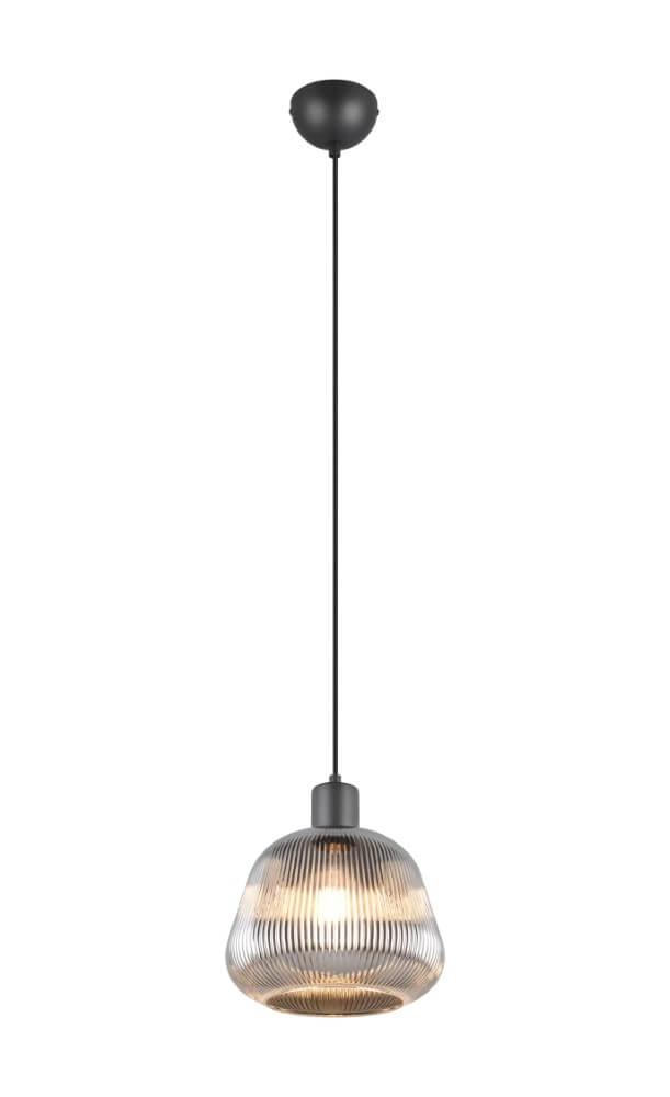 Hängelampe Tarifa mit geripptem Glas Trio 4017807615791