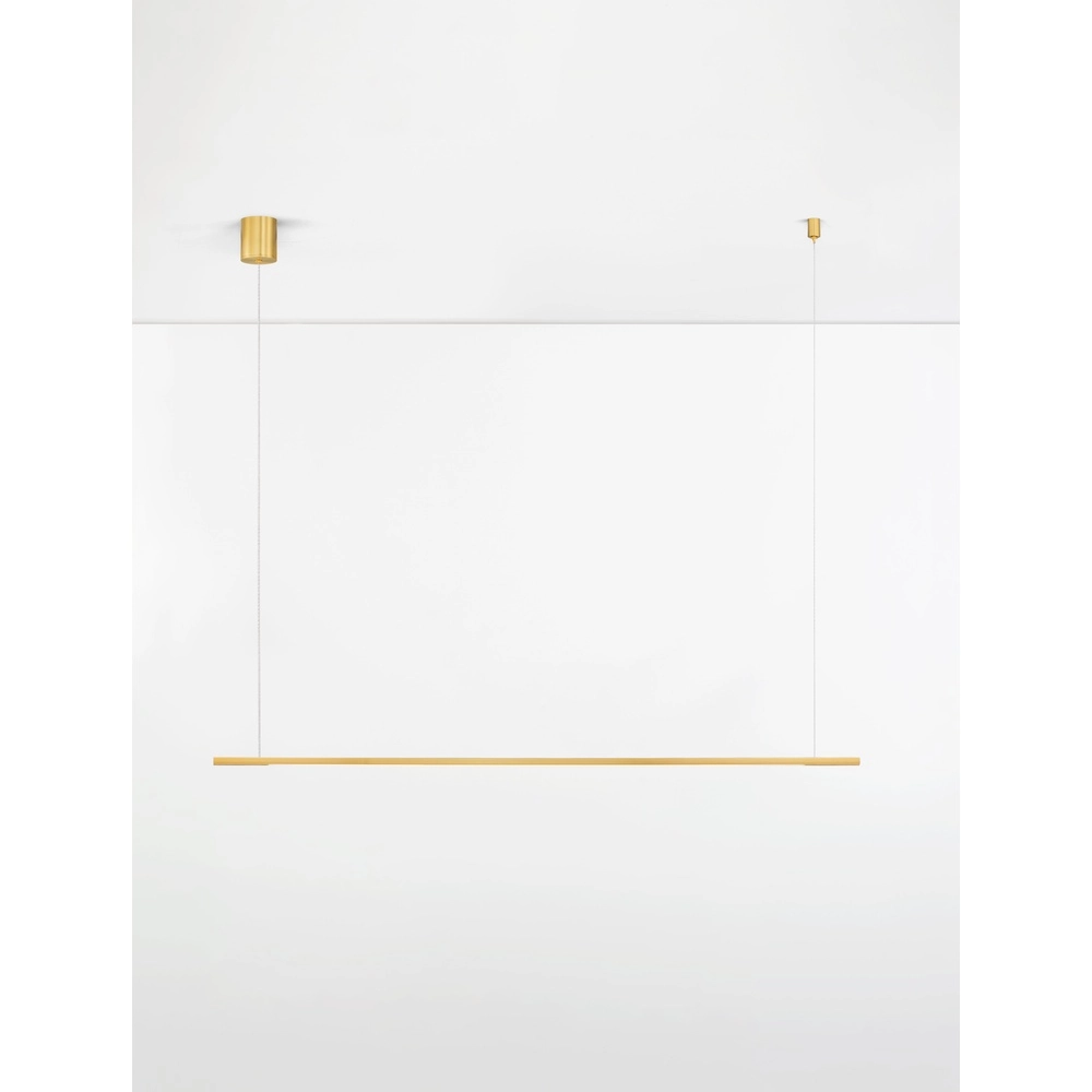 Schlanke Pendelleuchte Brillia gold 120cm