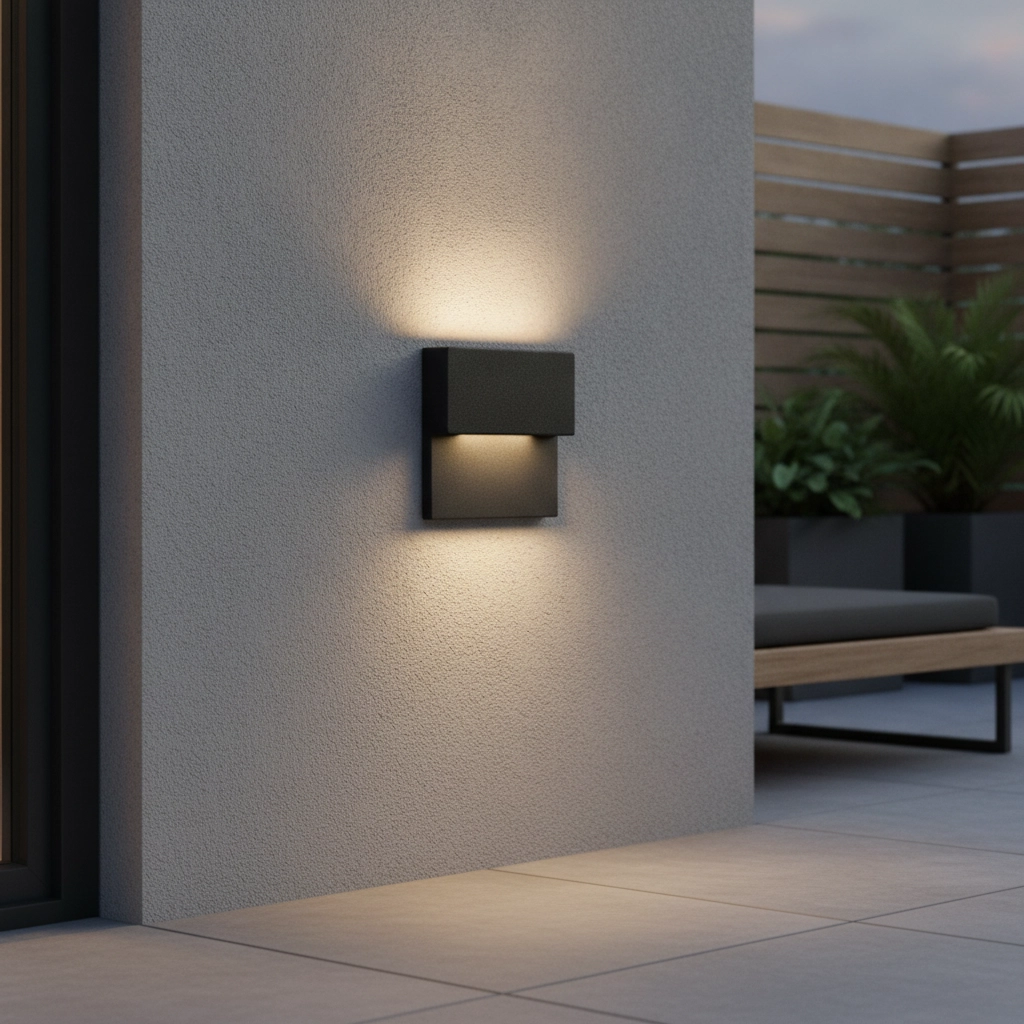 Einbauwandlampe Dan schwarzer 2700K