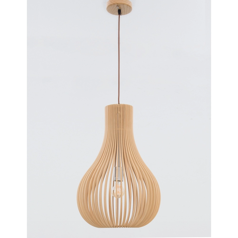 Moderne Pendelleuchte Soho Holz Ø 38cm Lyora 5212017424938