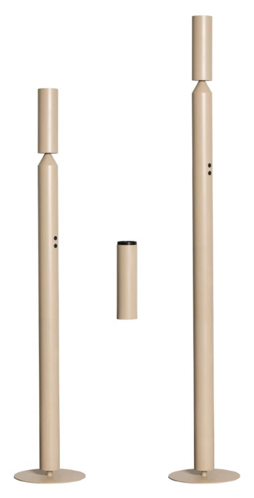 Cremefarbene Stehlampe Pencil Ø 8cm