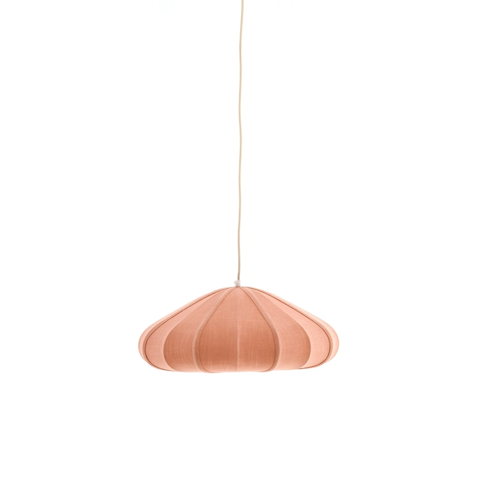 Stoff-Pendellampe Cesano Ø 50cm – hellrosa