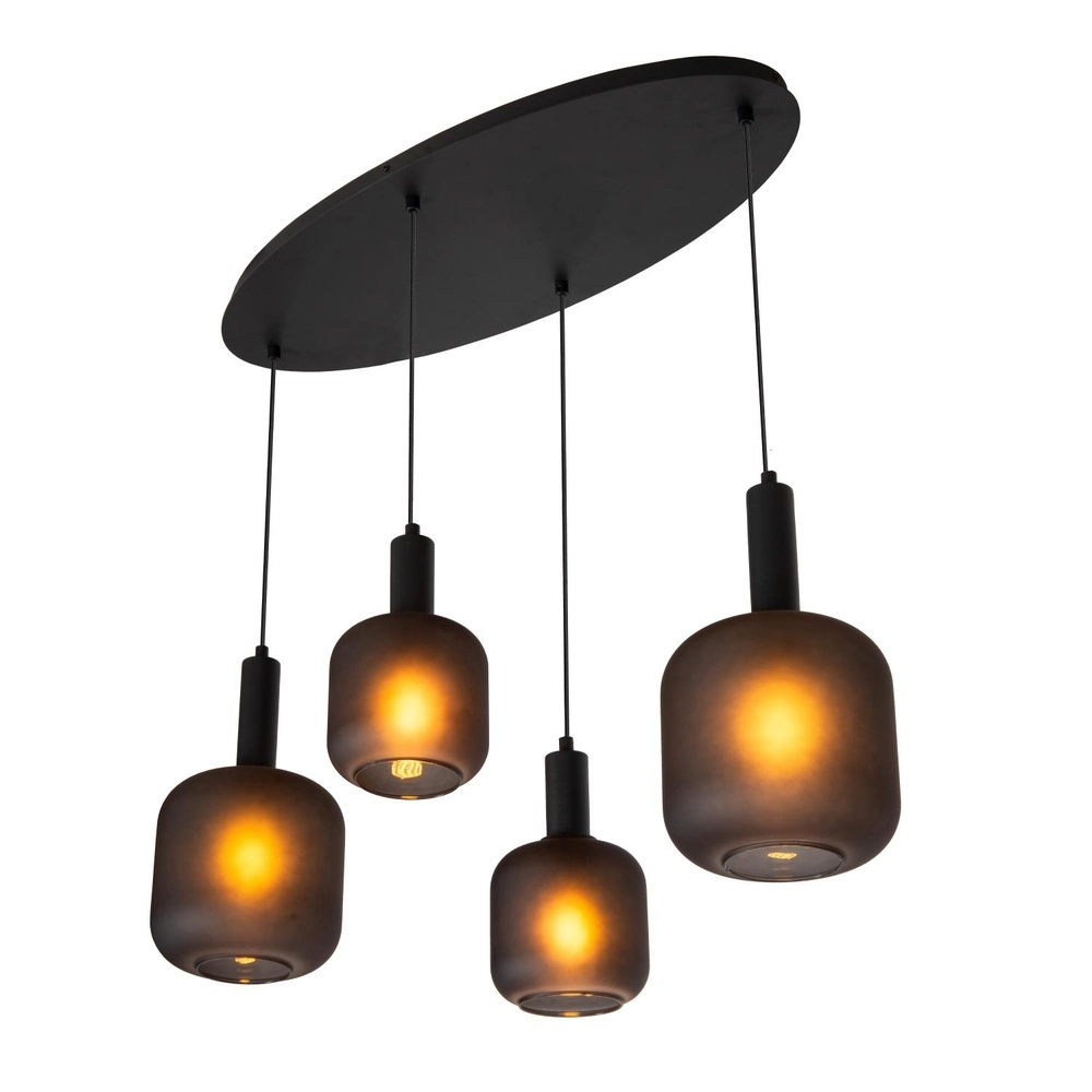 Schwarze Pendellampe Eloise 4-Licht Lucide 5411212452474