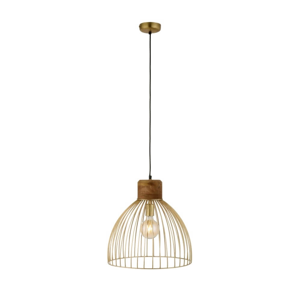 Hängelampe Alami braunes Messing Just Light 4043689976125