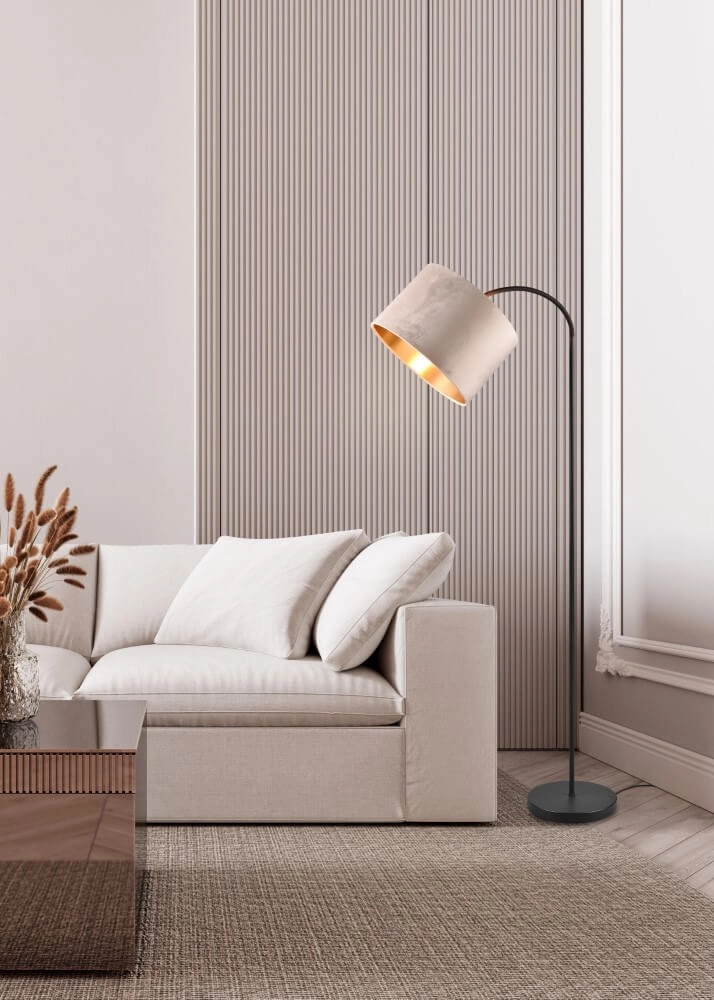 Stehende Stehlampe Julieta Kapuze aus Samt Trio 4017807574159