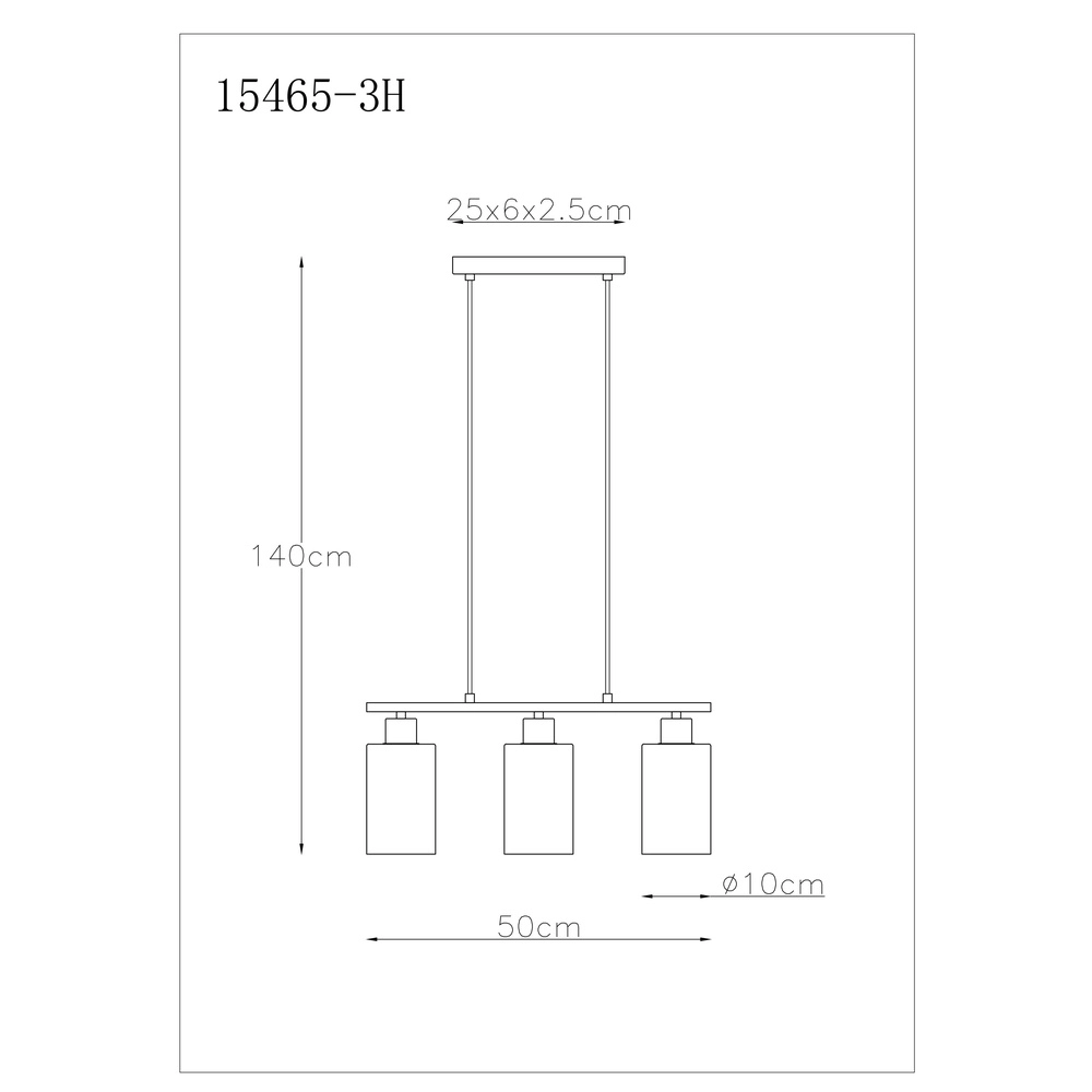 Pendellampe Hadera 3-Licht Schwarz mit Rauchglas Globo 9007371578689