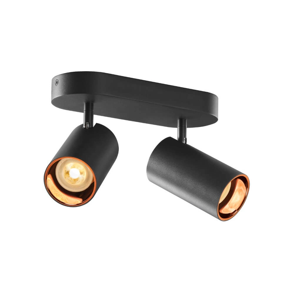 2-flammiger Aufbaustrahler Asto Tube schwarz - 2x GU10 SLV 4024163266154
