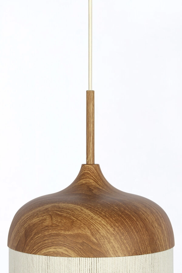 Pendelleuchte Dania heller Holzdruck Ø 27,5cm Light & Living 8717807743369