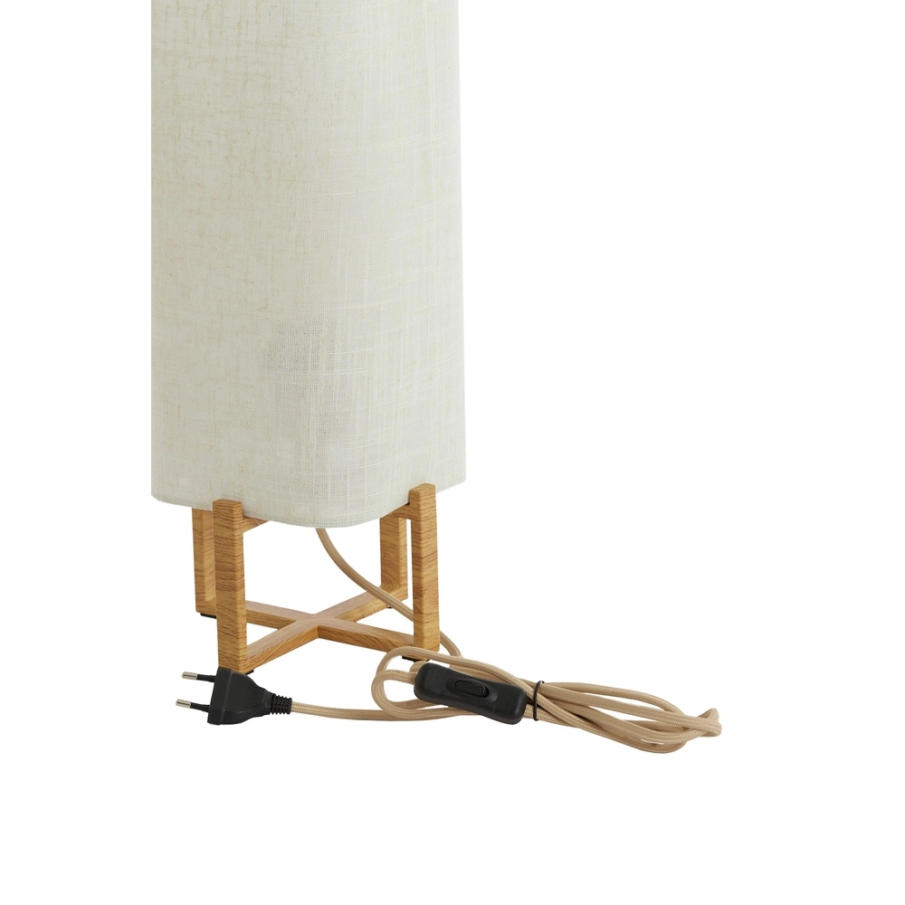 Tischlampe Wyn 39 cm – cremefarbenes Seil mit Holzoptik Light & Living 8717807792541