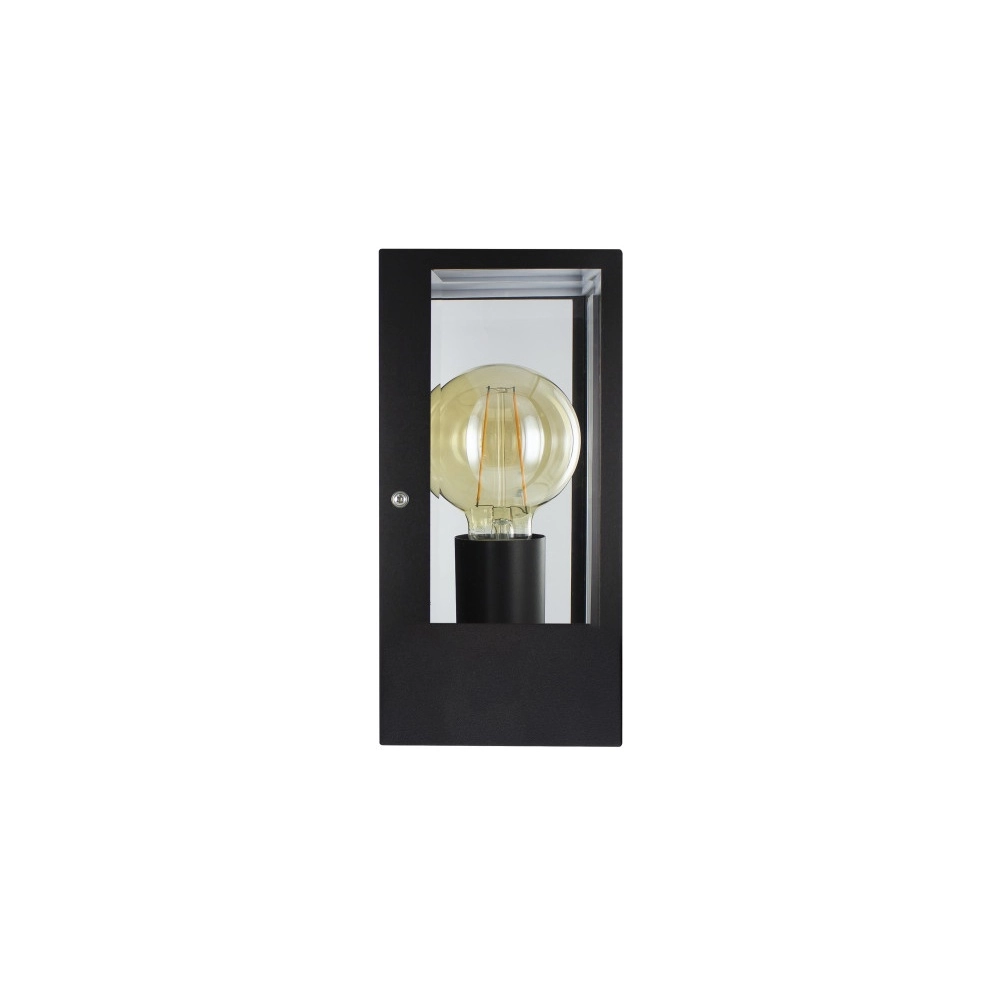 Schwarze Außenlampe Prato E27 – Glas – mit Bewegungsmelder Lyora 5055788268772