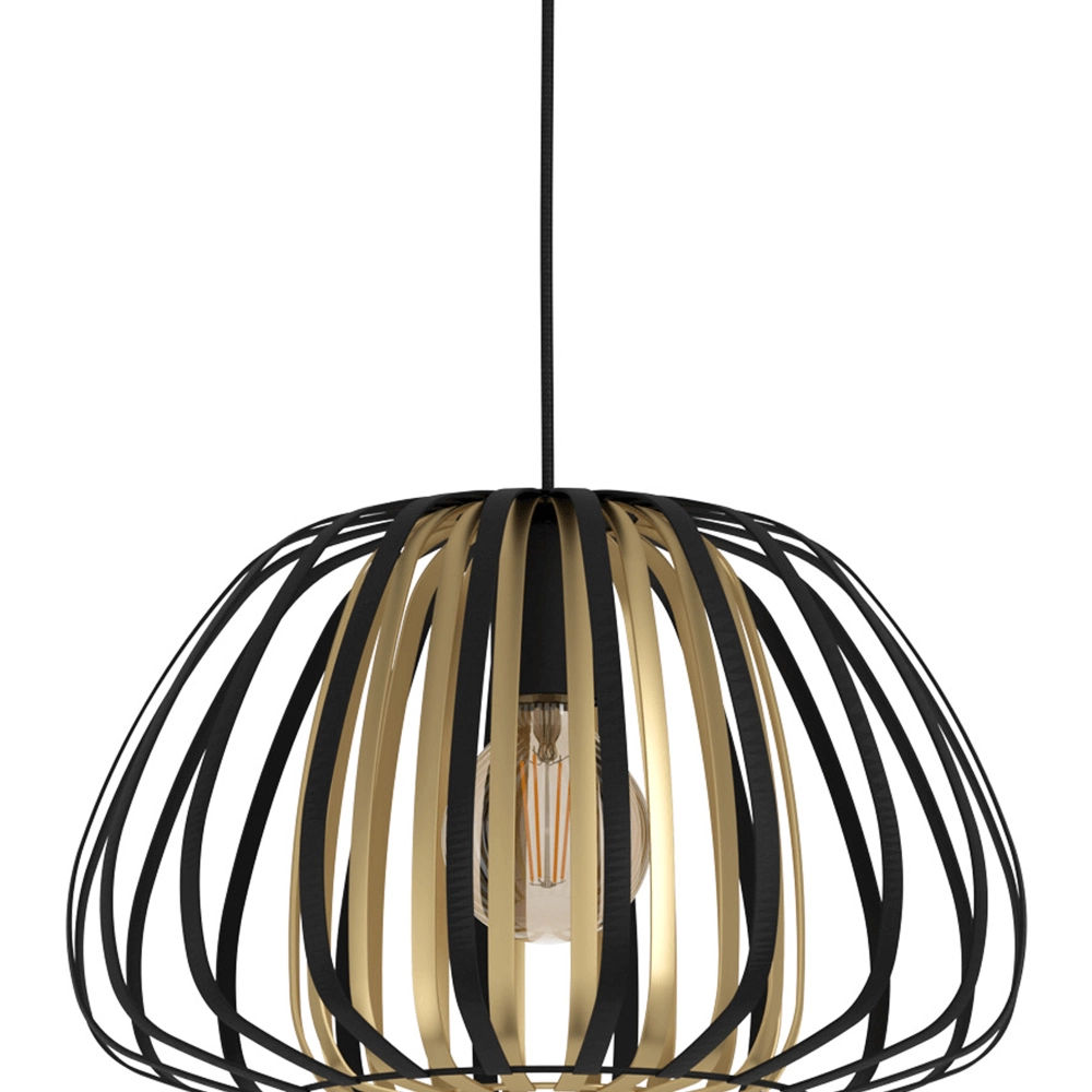 Hängelampe Ø 37,5cm Encinitos schwarz mit gold Eglo 9002759996666