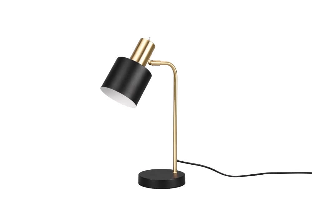 Designer-Schreibtischlampe Adam Schwarz mit Gold Trio 4017807538984