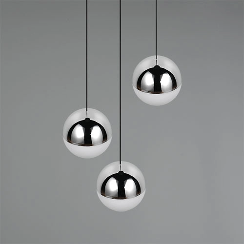 3-Licht Pendellampe Senta Rundchrom Trio 4017807685824