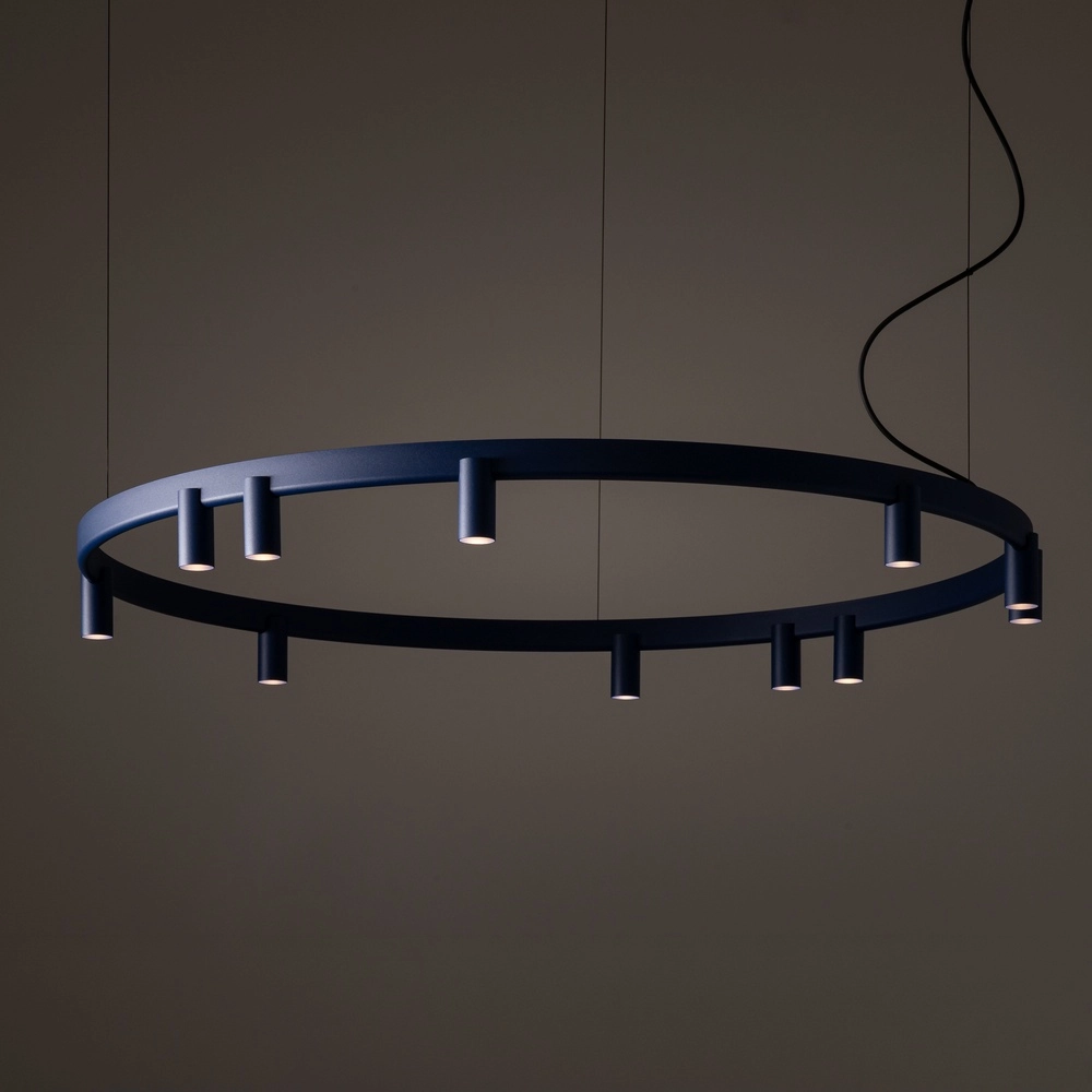 Design-Pendellampe Fourty Marineblau Ø 116cm