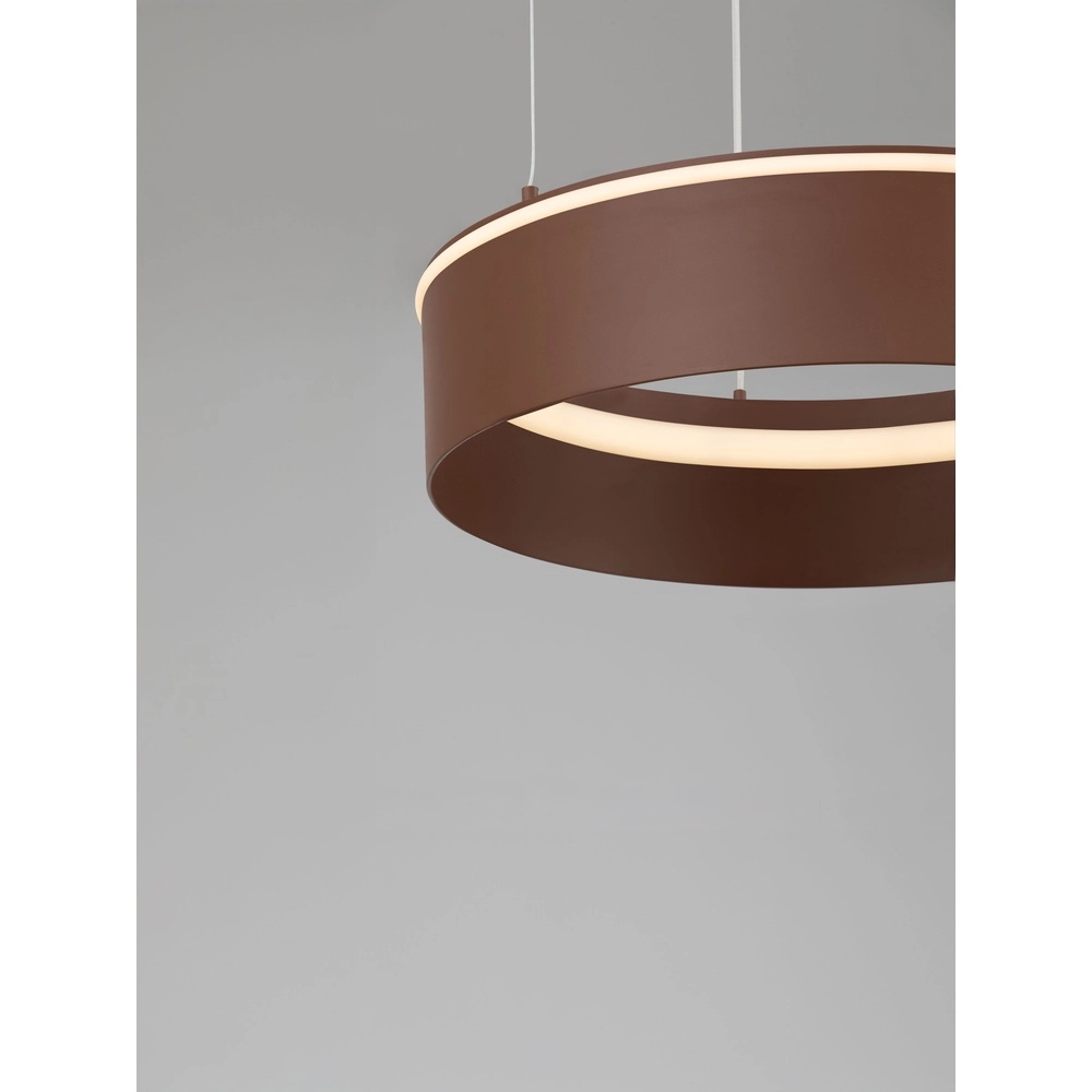 Moderne Pendellampe Olivia braun Ø 40 cm Lyora 5212017494238