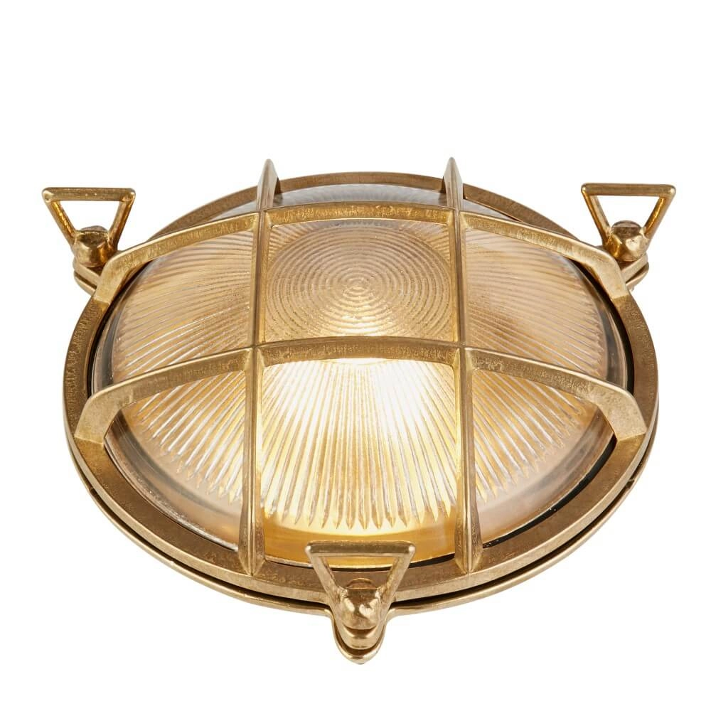Klassische Wandleuchte Bulkhead Gold Searchlight 5053423247403