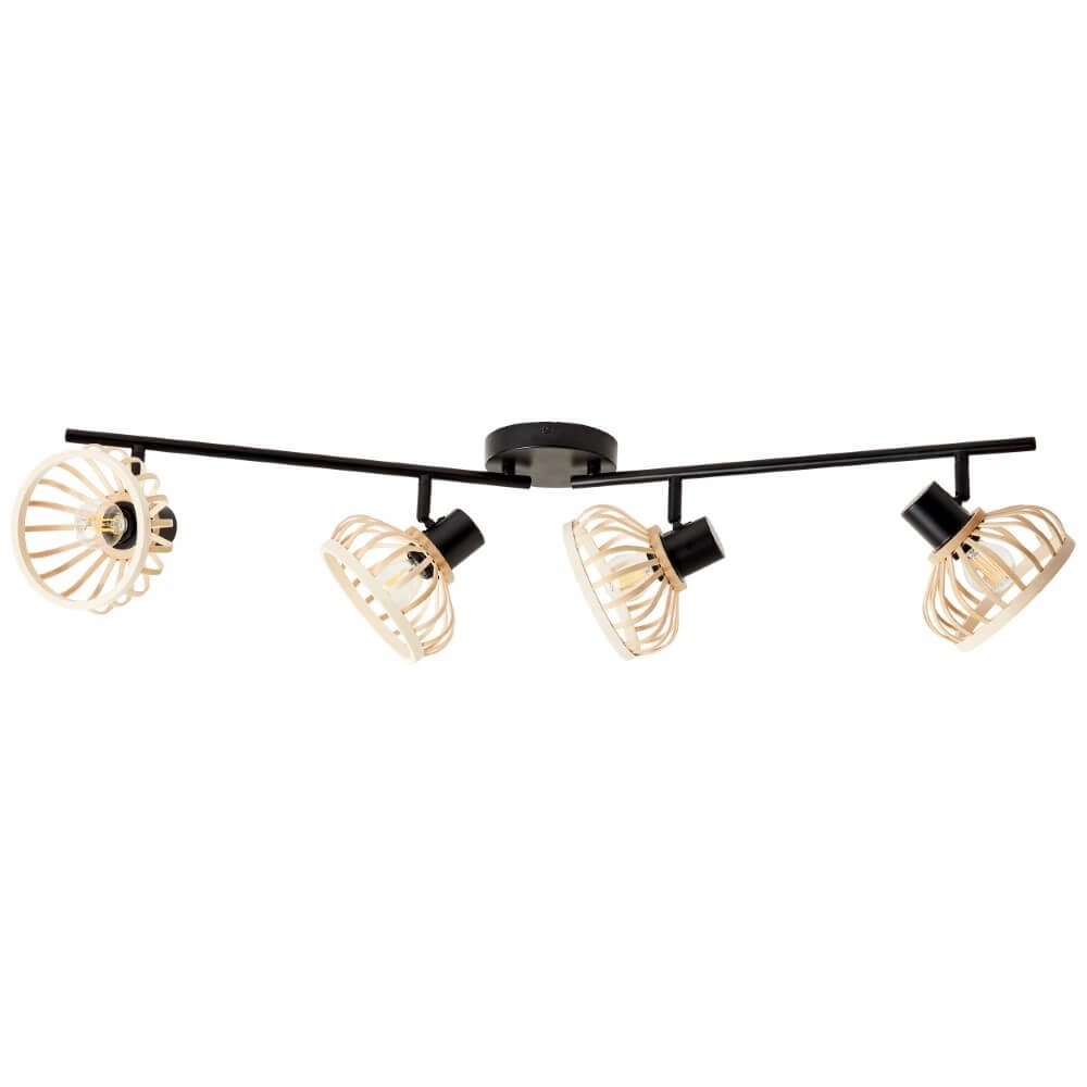 Deckenleuchte aus Holz Norah 4-Licht Brilliant 4004353409547