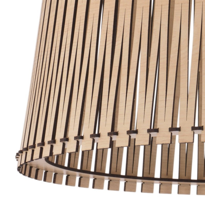 Pendelleuchte Sendero Nickel Matt mit hellem Holzbraun Eglo 9002759961930