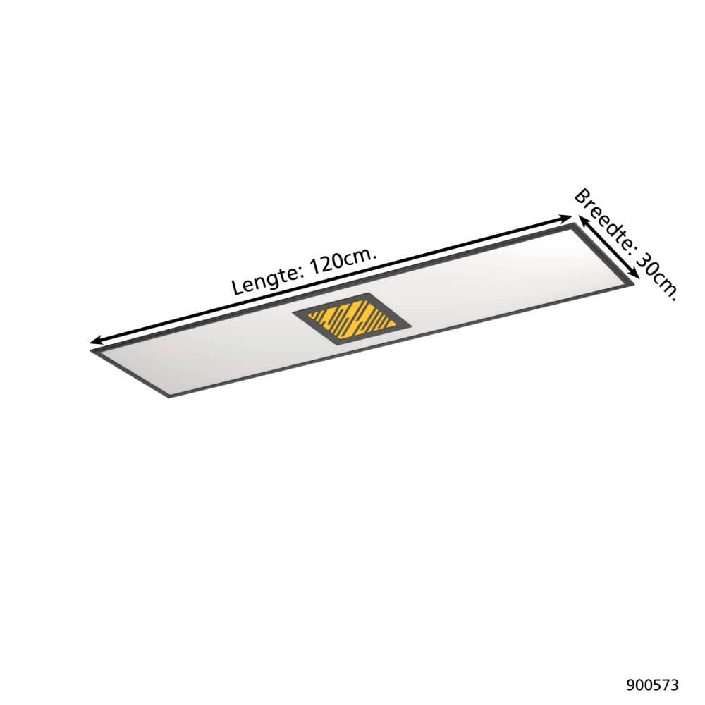 Schwarze LED-Deckenleuchte Bordonara 120x30 Eglo 9008606244744