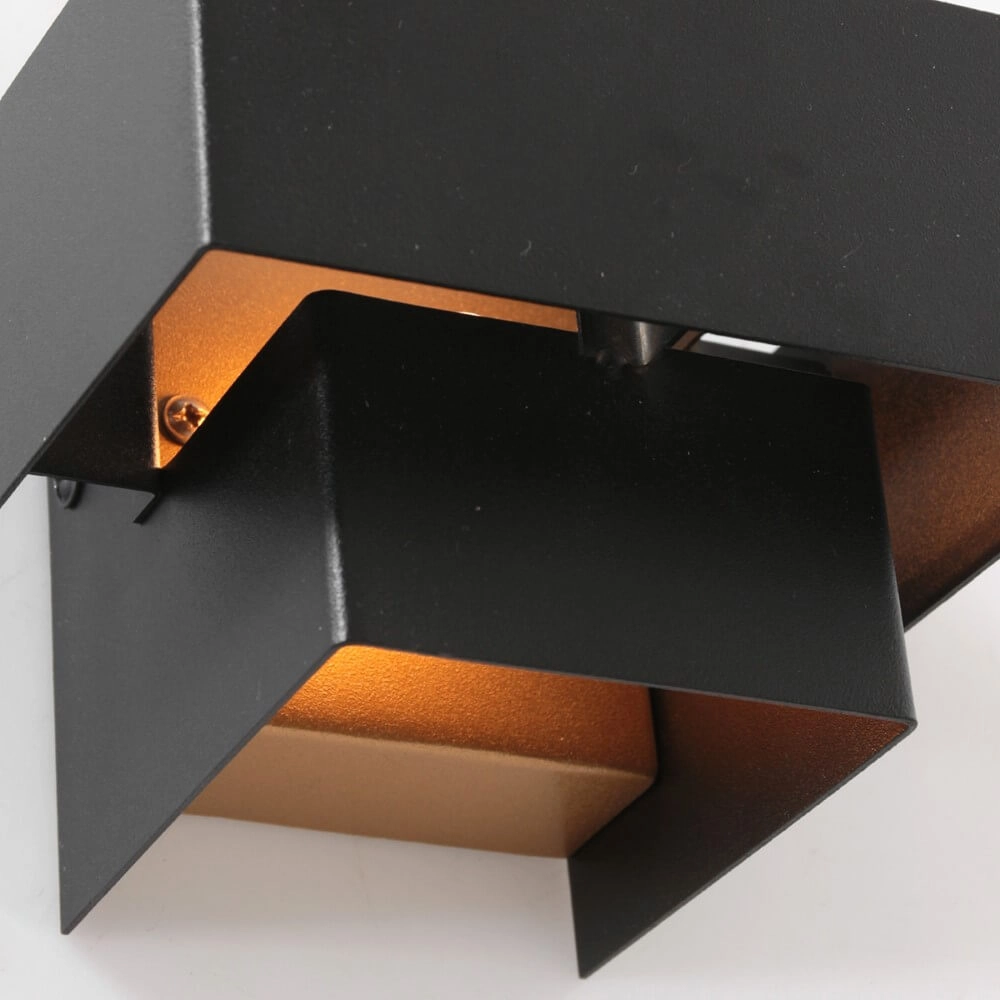 Schwarzer Wandstrahler Muro Quadrat Steinhauer 8712746152708
