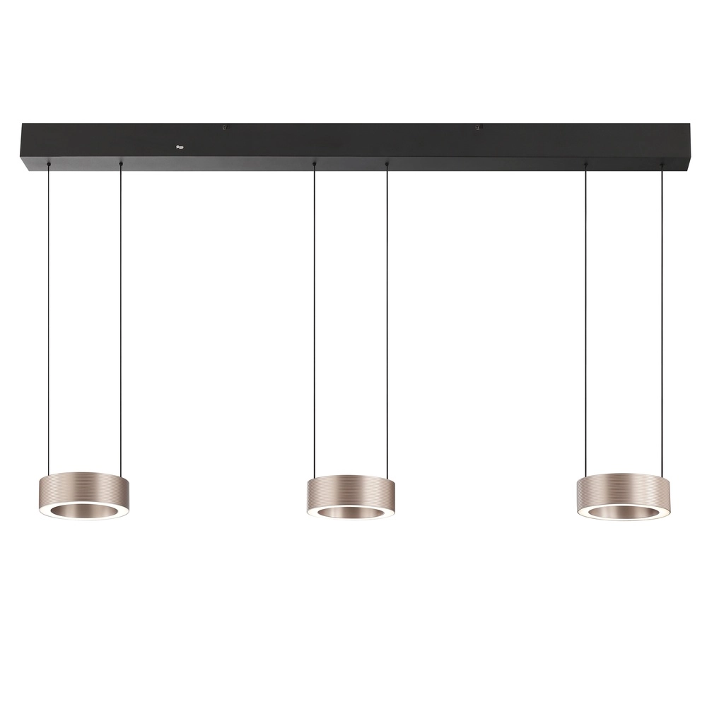 Design-Pendellampe Axion 3-hell schwarz mit Braun Brilliant 4004353477195