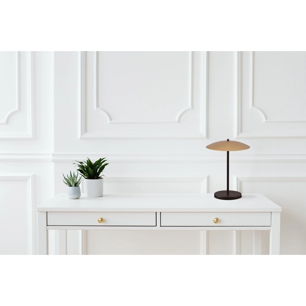 Tischlampe Scala schwarz mit goldener Ø 25 cm Masterlight 8718121316406