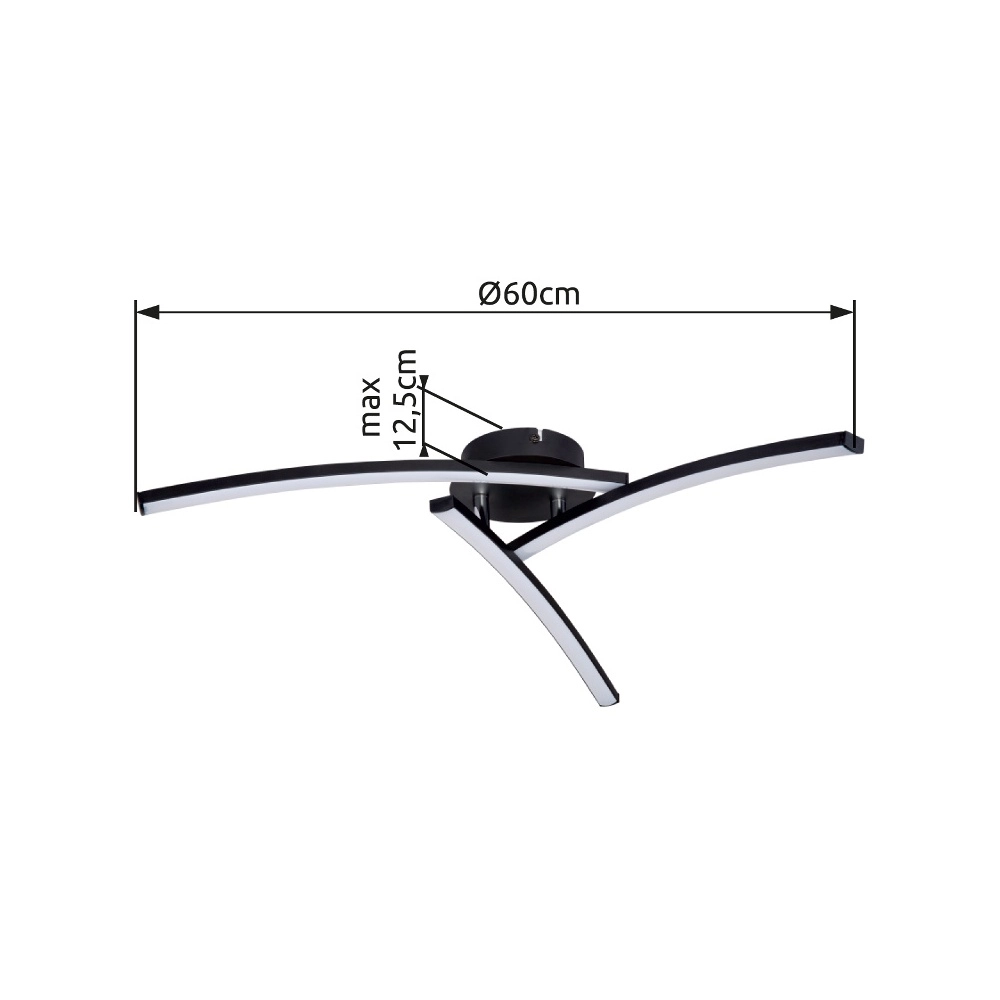 Design-Deckenlampe Tansy I Schwarz Globo 9007371401604