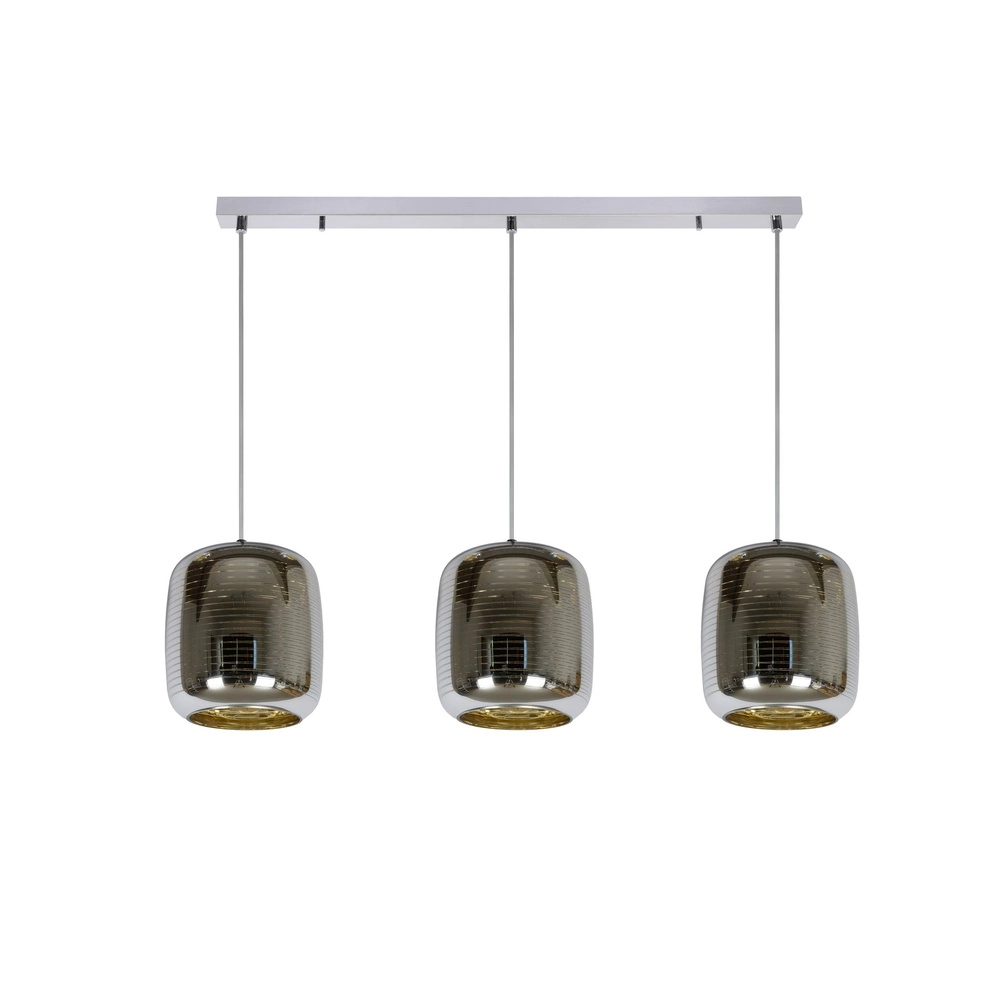 Pendellampe Eryn Chrome 3-light