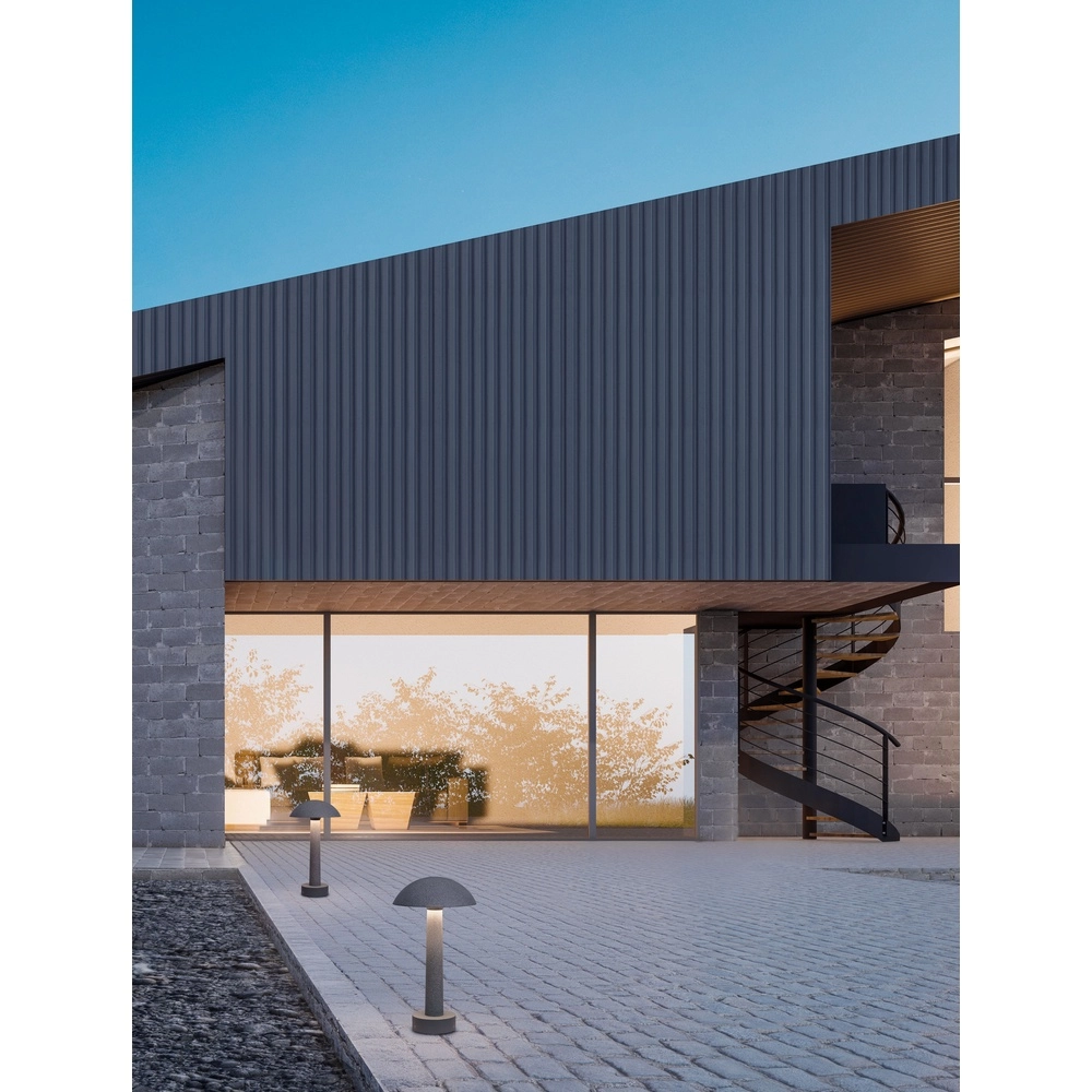 Runde Gartenleuchte Tura Beton grau 35cm Lyora 5212017454638