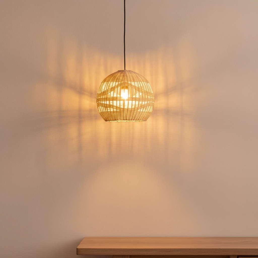 Rattan Pendelleuchte Marlo Kugel Ø 30cm
