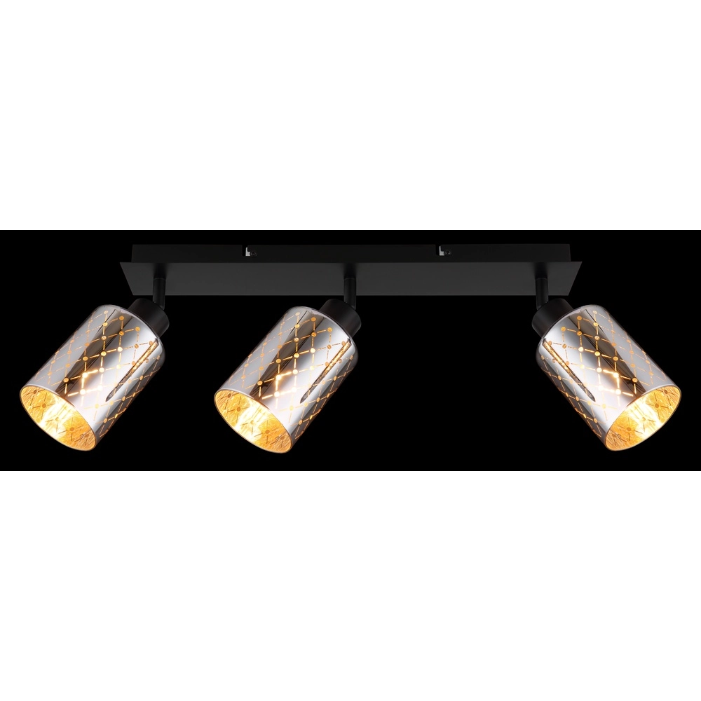 Design-Deckenlampe Alonso 3-Licht Schwarz Globo 9007371569250