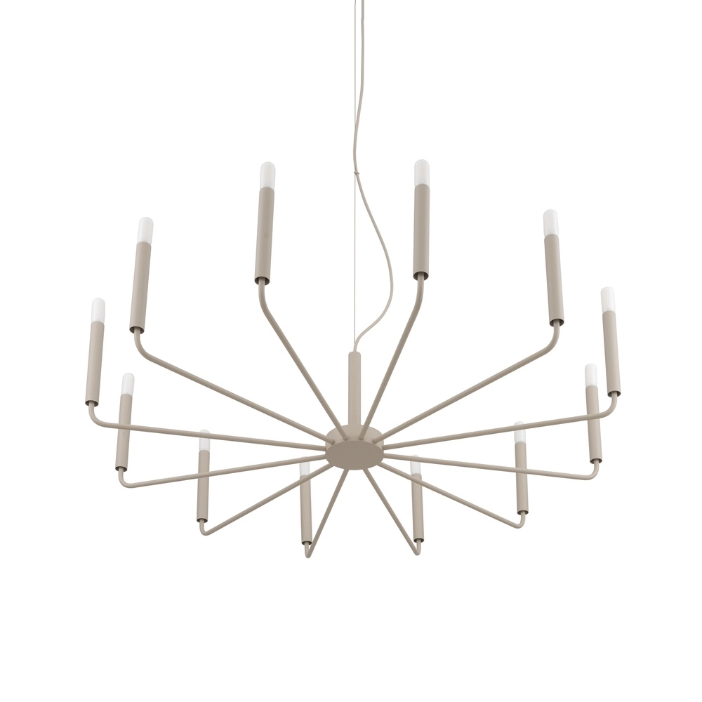 Moderner Kronleuchter Orto sandbraun Ø 103 cm Lyora 5903139125260