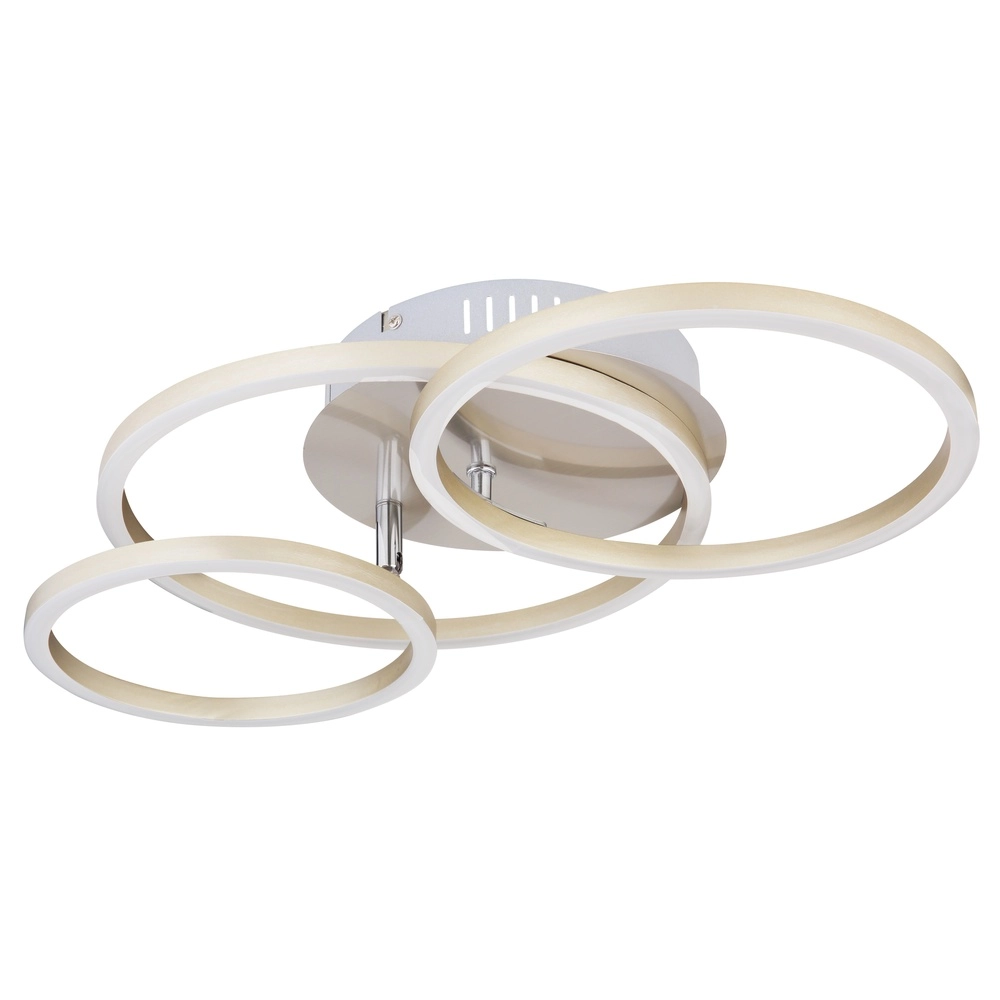 Moderne Deckenlampe Kendy 3 Ringe Nickel Globo 9007371407743