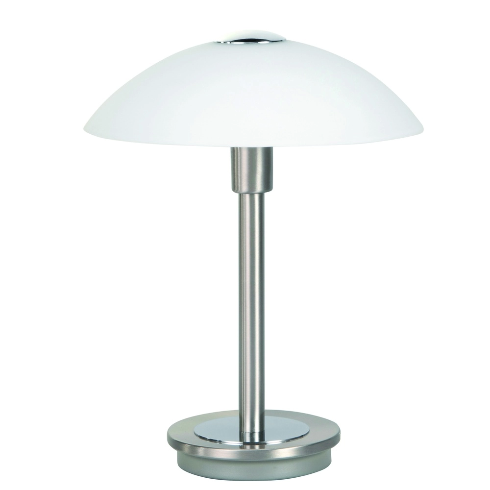 Klassische Tischleuchte Touch nickel Ø 20cm