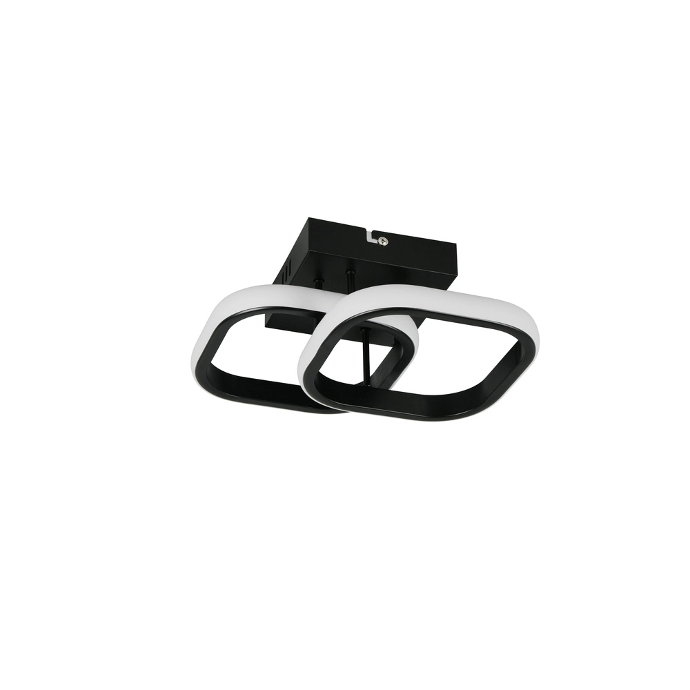 Schwarze Deckenleuchte Kasia Quadratische Bauform Trio 4017807653847