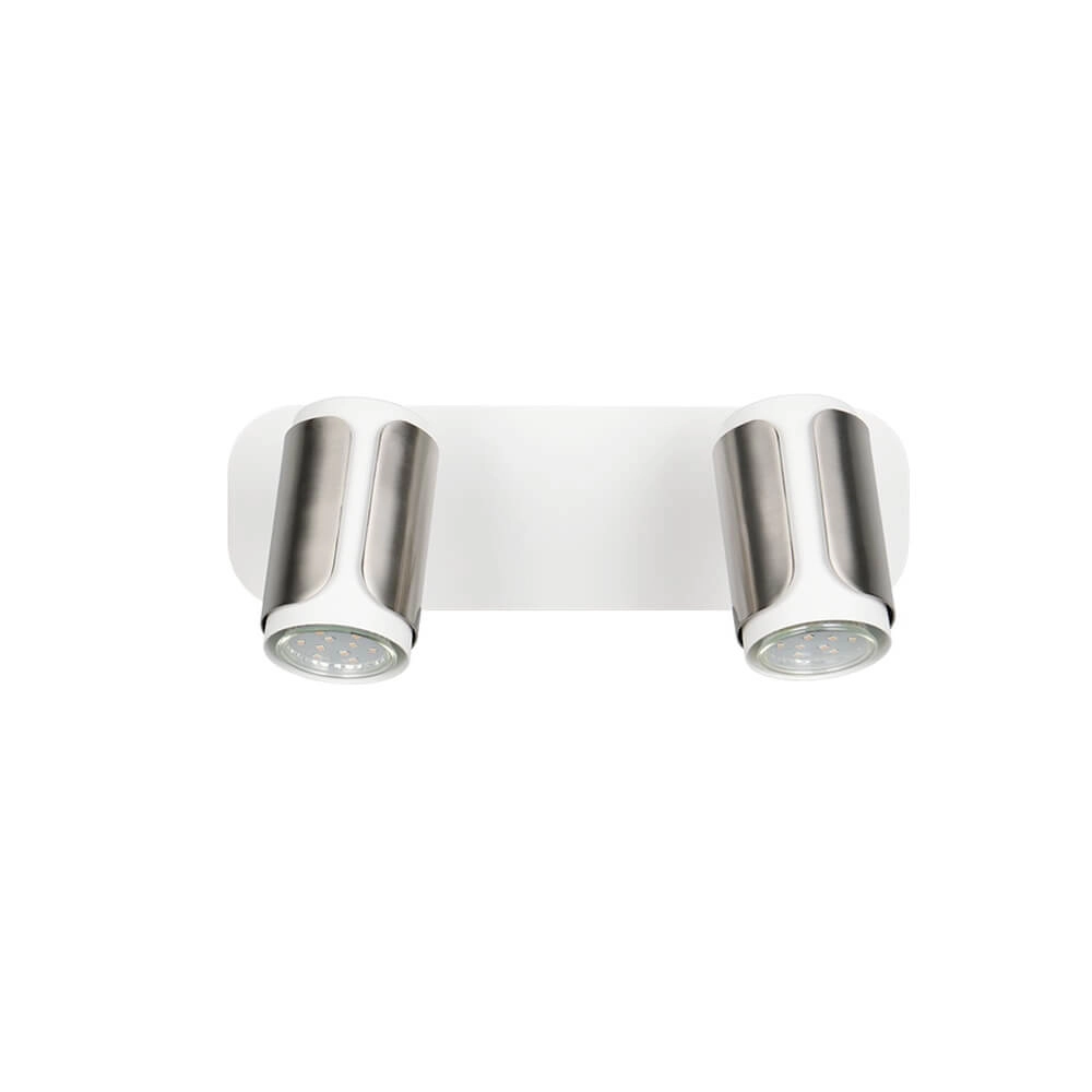 2-flammiger Aufbaustrahler Gillan Nickel mit Weiß Trio 4017807640472