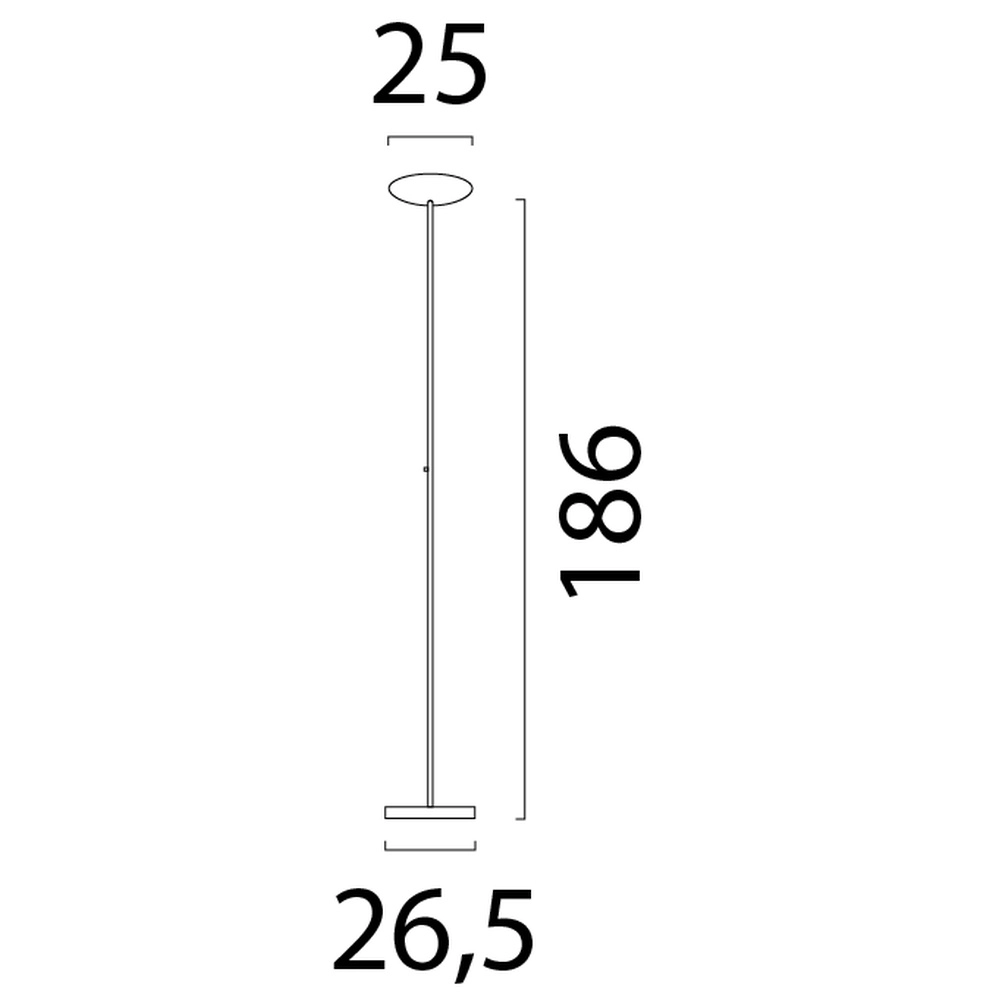 Design-Stehlampe Scala schwarz mit Nickel Ø 25 cm Masterlight 8718121334370