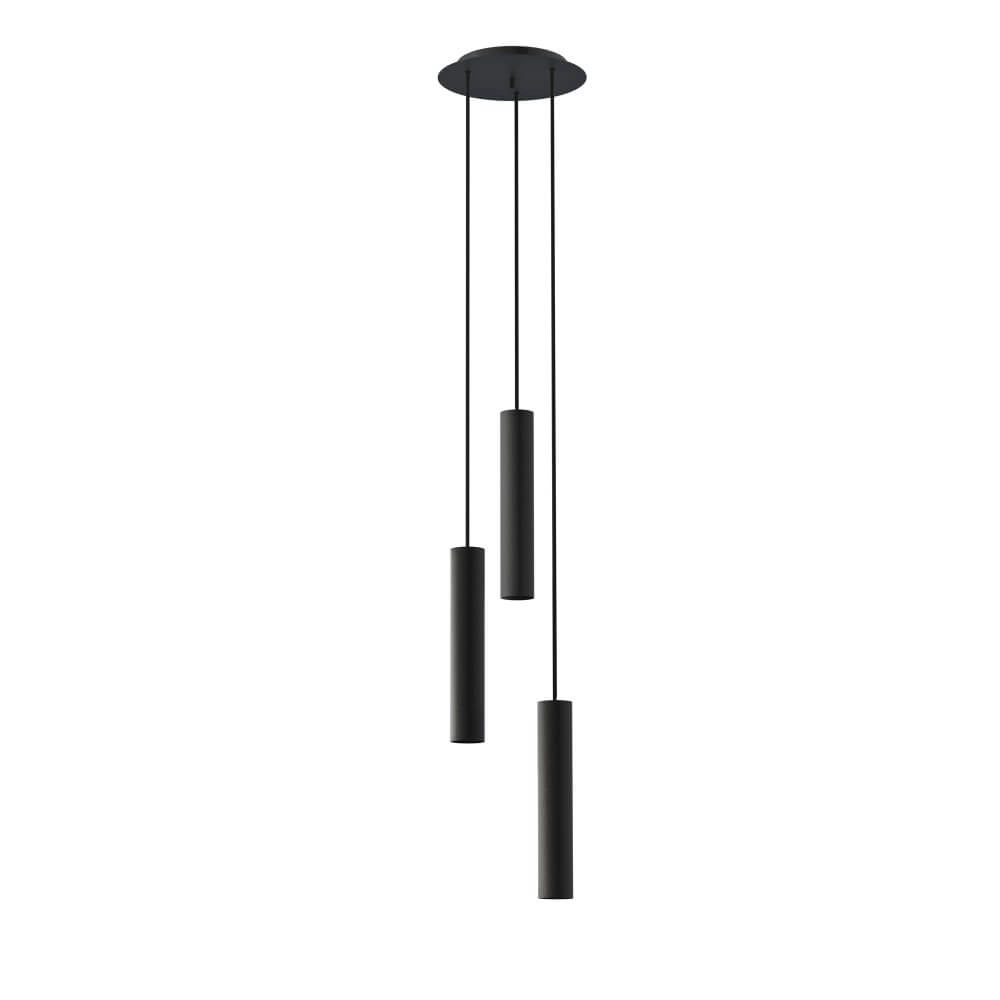 Schwarze Hängelampe Baton 3-flammig Lyora 5903139785693